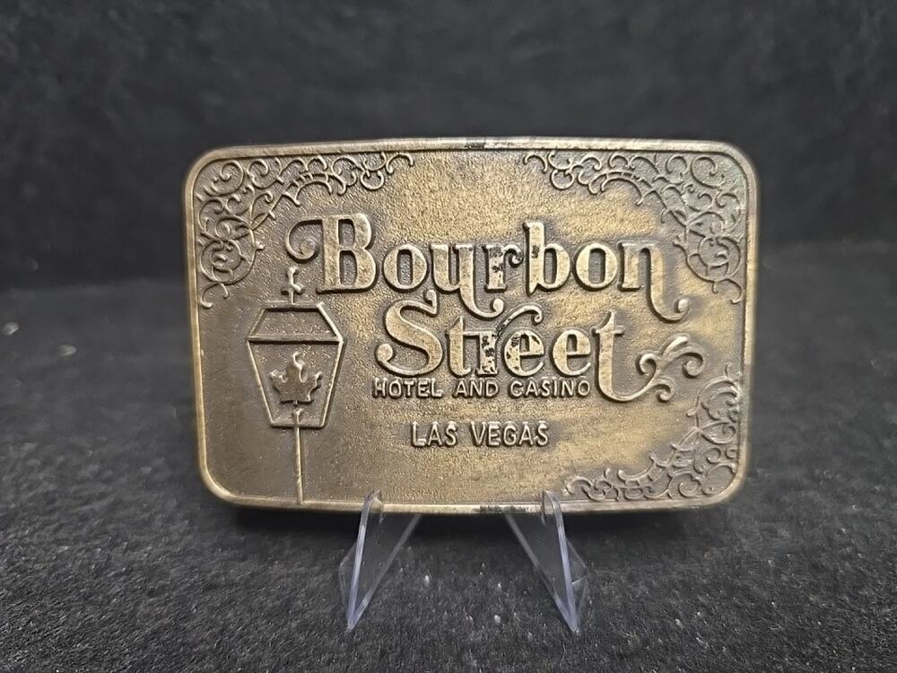 BOURBON STREET HOTEL & CASINO Las Vegas, NV Bronze Color Belt Buckle